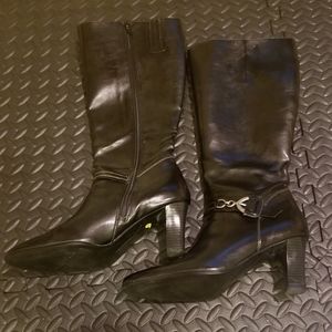 Black knee high boots